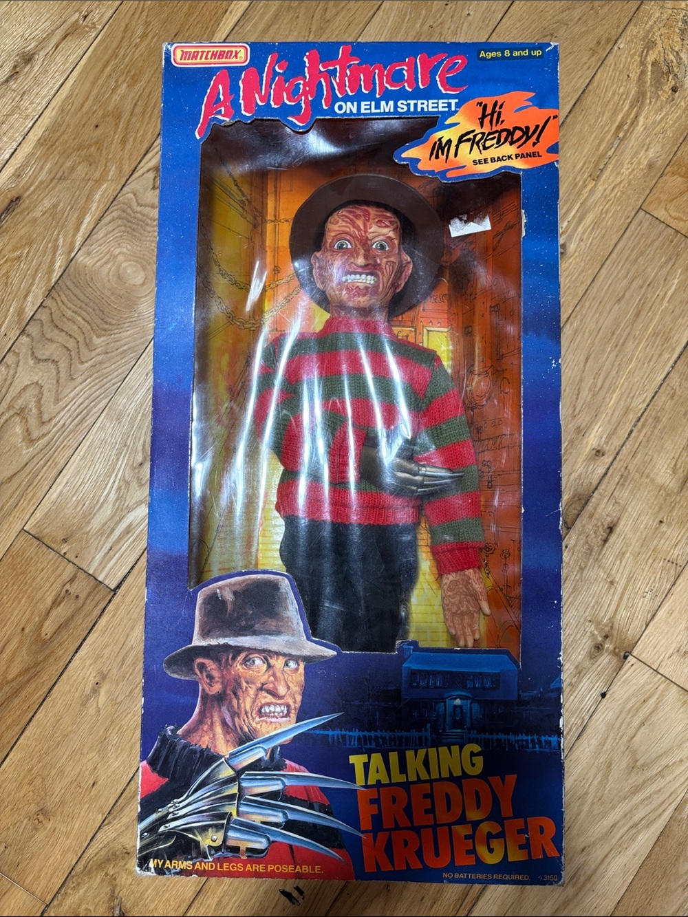 Vintage 1989 Matchbox Talking Freddy Krueger Doll Nightmare on Elm Street w/ Box